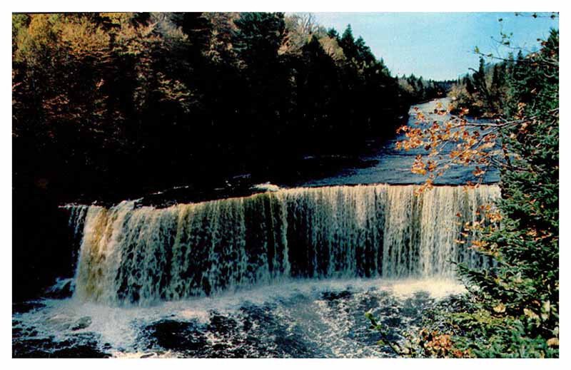 Postcard WATER SCENE Michigans Upper Peninsula Michigan MI AU2491