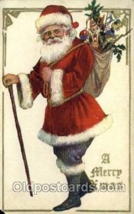 Santa Claus Christmas 1922 chip missing left bottom corner tip, crease right ...