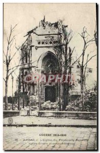 Old Postcard War Arras L & # 39Eglise From Faudourg Ronville Army after sever...