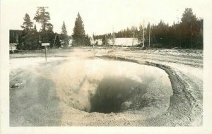 Wyoming 1920s Morning Glory Pool Yellowstone  NP RPPC Photo Postcard 21-13040