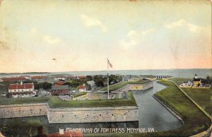 Early Panorama of Fortress Monroe, VA, Old Postcard
