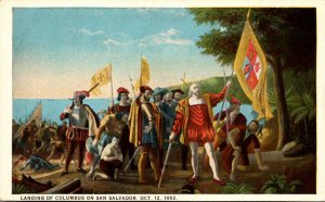 History Landing Of Columbus On San Salvador 12 October 1492 Curteich