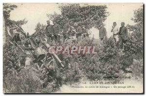 Old Postcard Camp coetquidan Maneuver mountain cannon A difficult passage TOP...