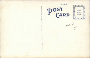 Anniston Alabama AL Street Scene c1940s Linen Postcard