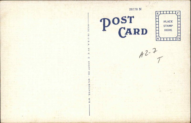 Anniston Alabama AL Street Scene c1940s Linen Postcard