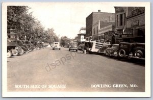 K45/ Bowling Green Missouri RPPC Postcard c40s South Side Square Store 481