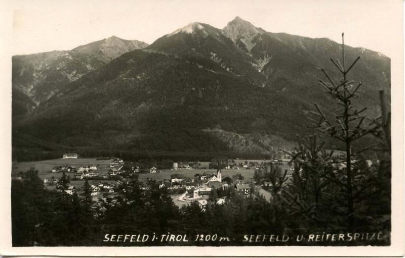 Austria - Seefeld, Tyrol. Reiterspitze (Mountain) - RPPC