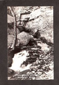 IA Dunnings Springs Decorah Iowa Waterfall Falls RPPC Real Photo Postcard