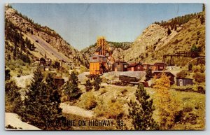 Motherlode California~Sierra Gold Belt~Gold Mine on Highway 49~1950s Postcard