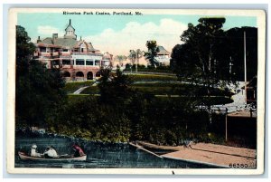 c1920 Riverton Park Casino Exterior River Lake Portland Maine Vintage Postcard