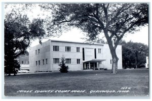 c1950's Mills County Court House Glenwood Iowa IA RPPC Photo Vintage Postcard