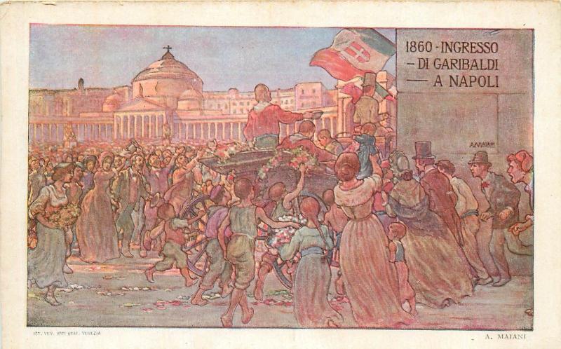 Italy 1911 Artist A. Maiani 1960 Ingresso di Garibaldi a Napoli