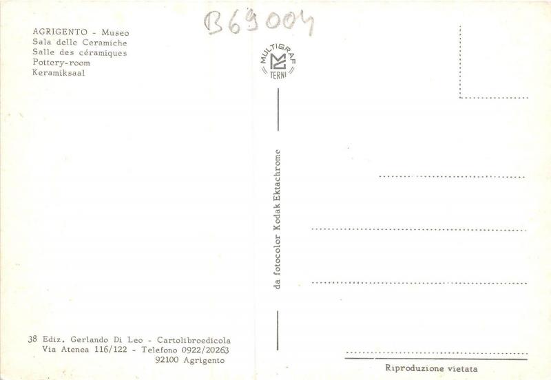B69004 Agrigento Museo Salla delle Ceramiche    italy