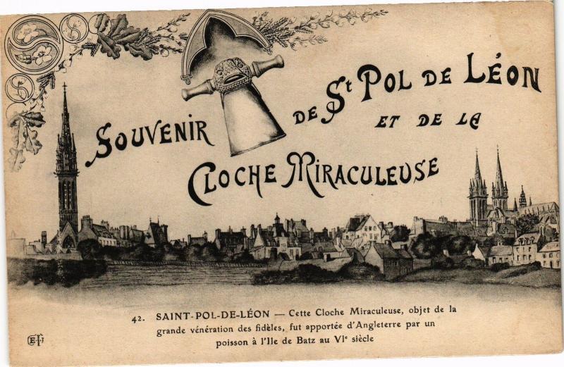 CPA Souvenir de St-POL-de-LÉON et de le Cloche Miraculeuse - St-... (206383)