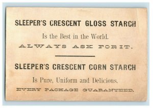 1880s Crescent Corn Starch Tengmalm's Owl Death Bird Moon Canoe Lake P219