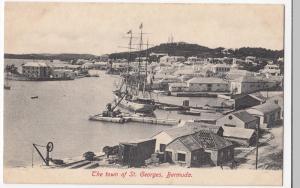 Bermuda; The Town OF St Georges PPC By AE Bourne, Unused, c 1910's, Shows Docks