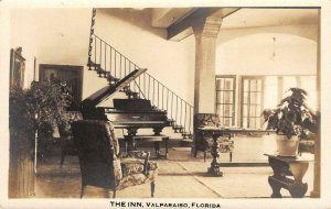 RPPC The Inn, Valparaiso, Florida Hotel Interior ca 1920s Vintage Photo