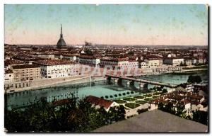 Old Postcard Panorama Torino