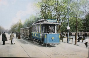 Stockholm street with trolley