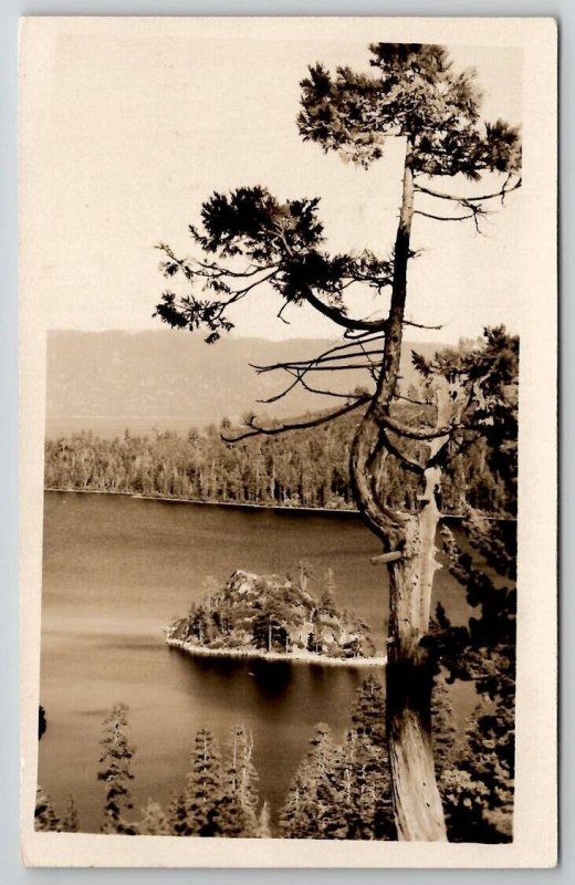 RPPC Emerald Bay Lake Tahoe California Postcard C23
