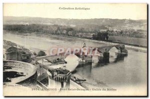 Old Postcard Avignon Pont Saint Benezet Rhone Valley