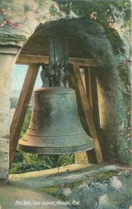 San Gabriel Mission Bell California Postcard Litho Unused