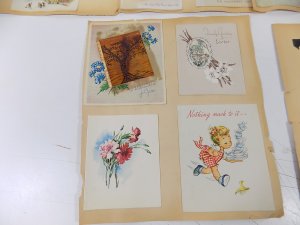 Vintage Greeting Card Scrapbook Pages and Cards