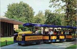 Royal Oak MI Michigan Detroit Zoological Park Tractor Train Vintage Postcard D71