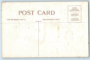 Christmas Postcard Ringing Bells And Holly Berries Embossed c1910's Antique