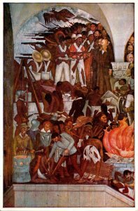 The Execution Of Maximilian In Queretaro Fresco Mural Diego Rivera Palacio Na...