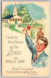 Chicago Illinois~Unity Church Sunday School Rally Day~1952 Postcard
