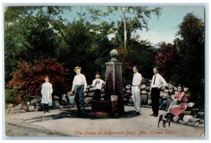 c1910 The Pump at Edgewood Park New Haven Connecticut CT Antique Postcard