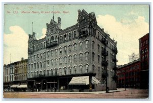 1912 Morton House Stores Scene Street Grand Rapids Michigan MI Antique Postcard