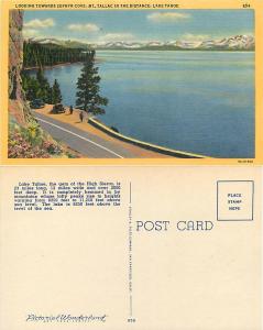 Looking Toward Zephyr Cove and Mt. Tallac, Lake Tahoe Nevada, NV, Linen