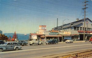 IVAR'S ACRES OF CLAMS RESTAURANT Pier 54 SEATTLE, WA 1950s Vintage Postcard