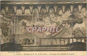 Postcard Old Lyon Basilica of Fourviere N D Mosaic of the Basilica of Lepanto