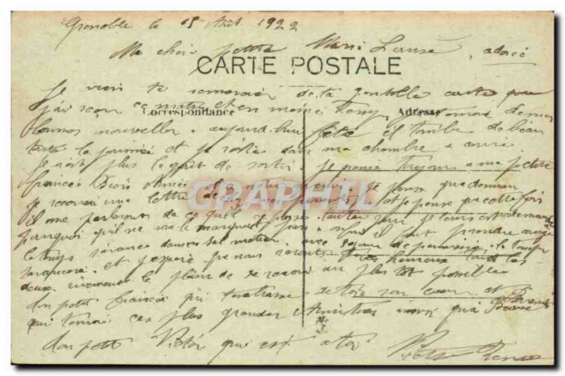 Old Postcard Grenoble Musee Grenoble and Mont St Eynard (1359m)