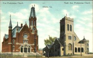 Atlanta GA Churches c1910 Postcard