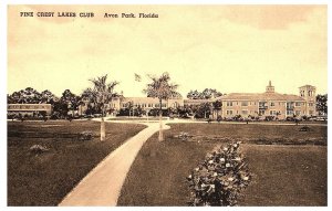 Pine Crest Lakes Club Avon Park Florida B & W  Albertype Co Vintage Postcard