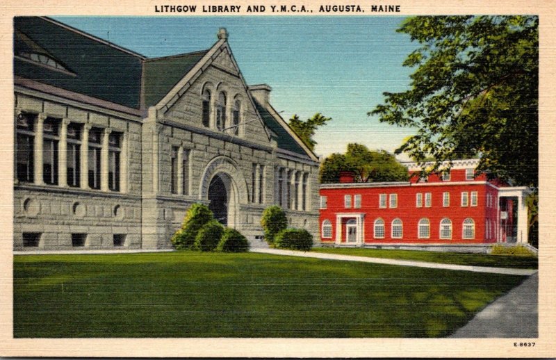 Maine Augusta Lithgow Library and Y M C A Building