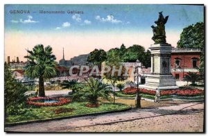 Old Postcard Genova Monumento Galiiera