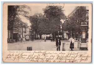 Netherlands Postcard View of Greet Uit's Kneuterdijk Street c1905 Antique Posted