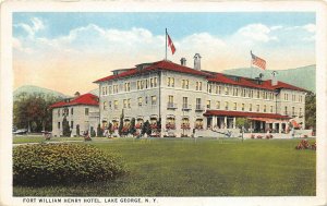 Lake George New York 1930s Postcard fort William Henry Hotel