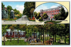 c1940's Methodist Assembly Grounds Multiview Fayetteville Arkansas AK Postcard