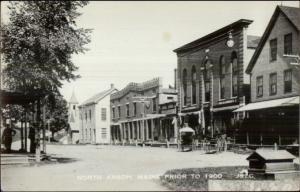 North Anson ME Street View Prior to 1900  - c1950s-60s Real Photo Postcard