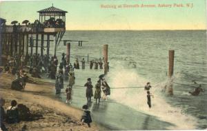 NJ-ASBURY PARK-BATHING AT SEVENTH AVE-MAILED 1908-15309