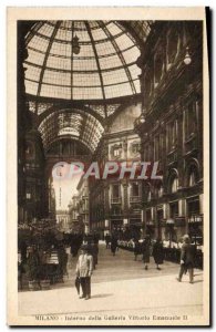 Old Postcard Milano Interno della Calleria Vittorio Emanuele II