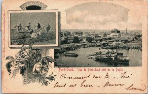 Egypt Port Said Vue De Port Said Vintage Postcard C128