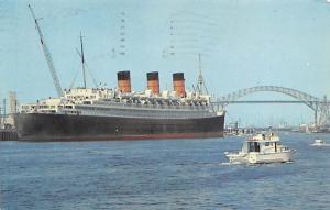 Long Beach Harbor, Long Beach, California White Star Line Cunard Ship 1970 li...