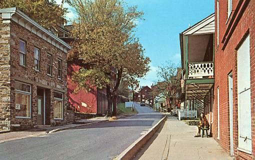 WV - Harper's Ferry, Looking Up High Street 